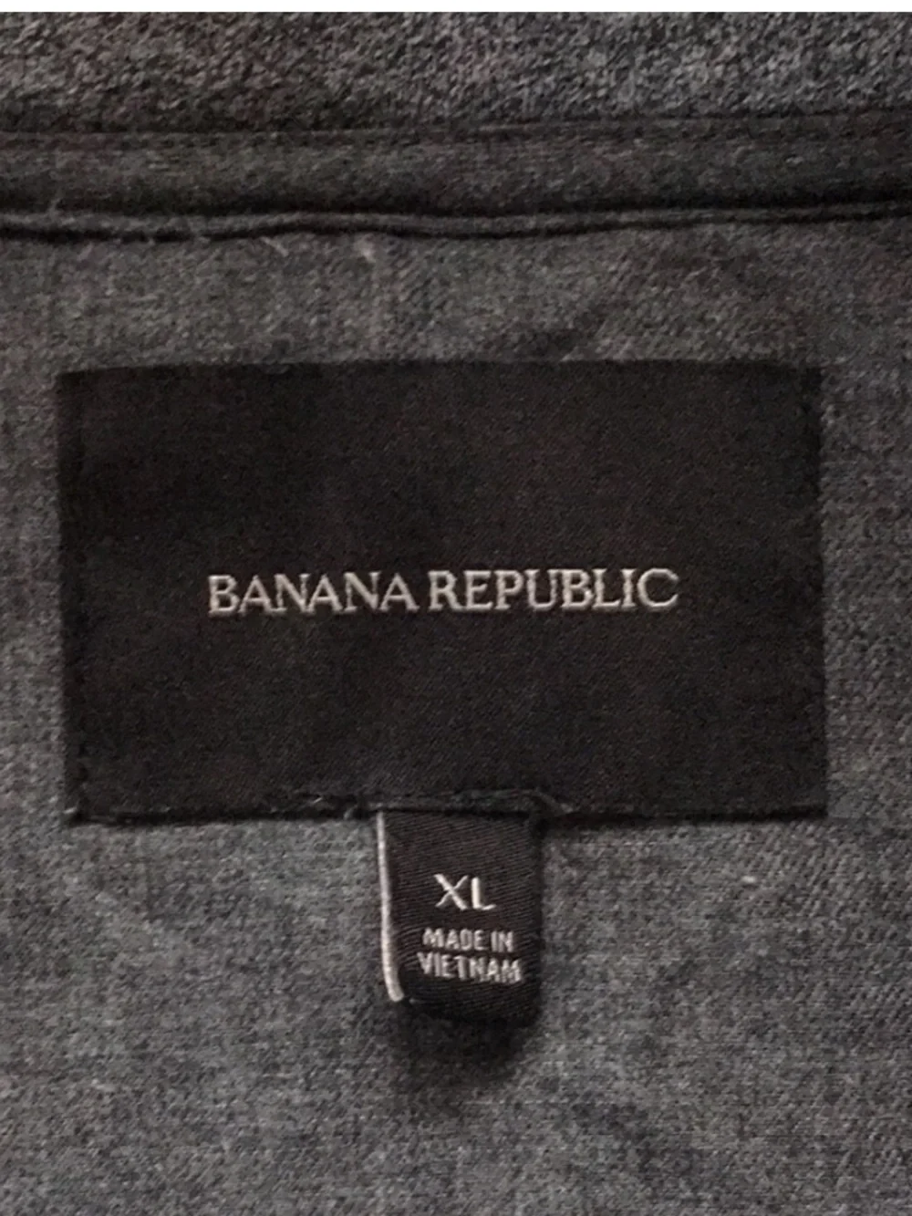 Banana Republic Men’s grey fleece zip & button up jacket XL